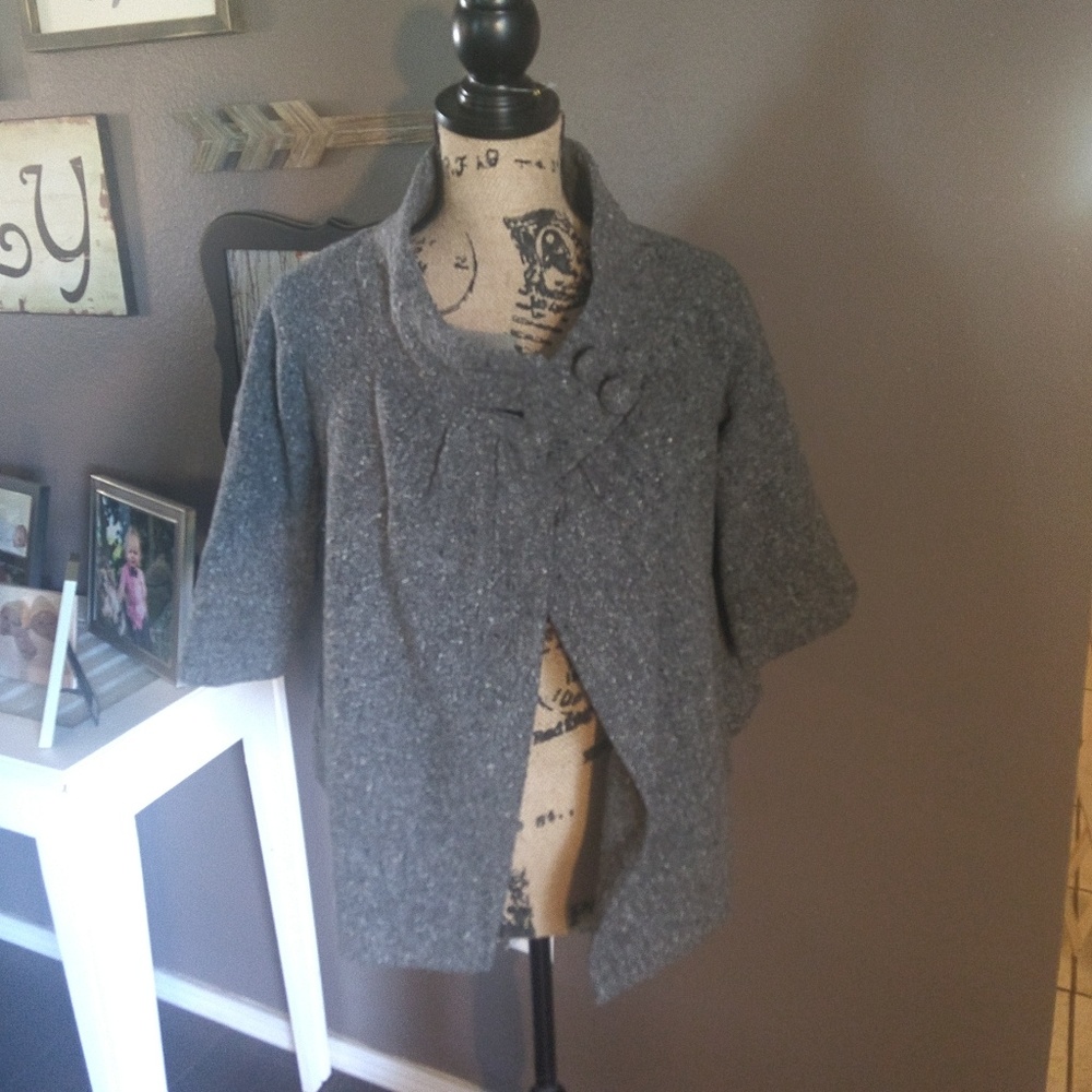 Old Navy Wool Cropped Swing Jacket Sz S